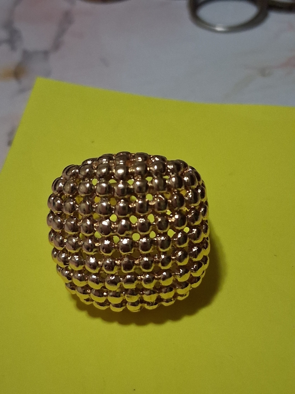 Gold-Tone Beaded Statement Ring - Women Jewelry
